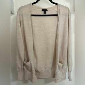 J. Crew Soft Beige Open-Front Cardigan